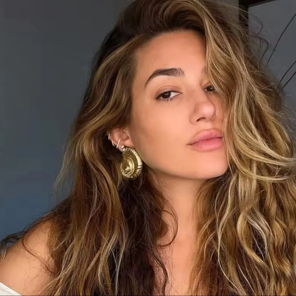 Zara Golden Silver Seashell Earrings - Picture 2 of 16